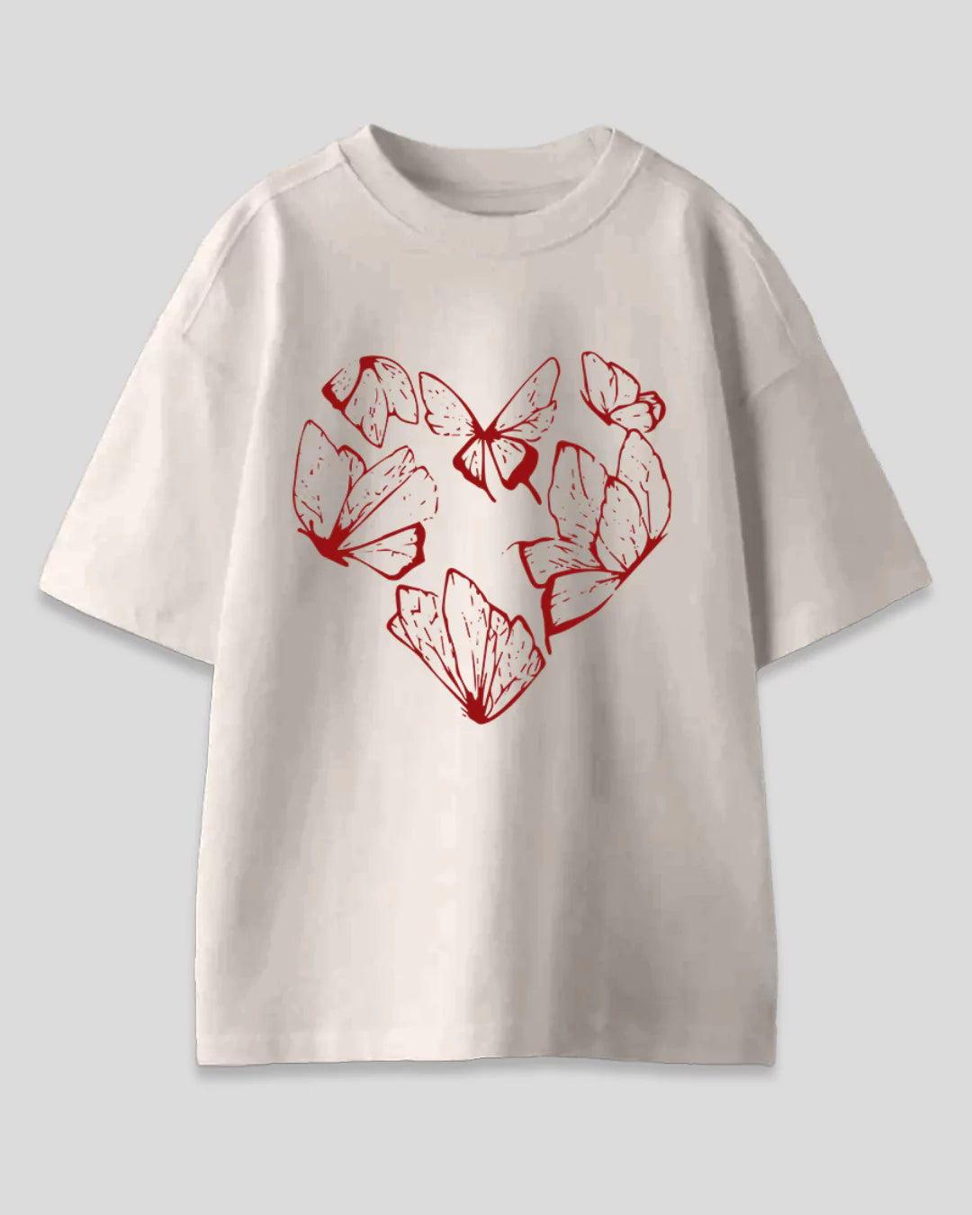 Off White Butterfly Oversized T-Shirt