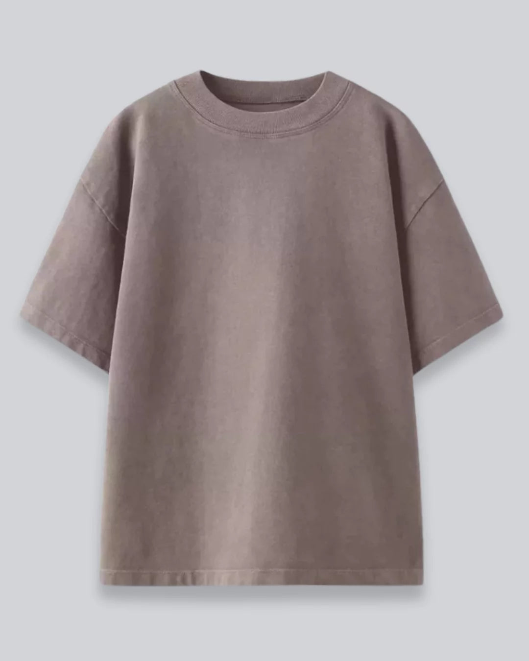 Camel Oversized Plain T-Shirt