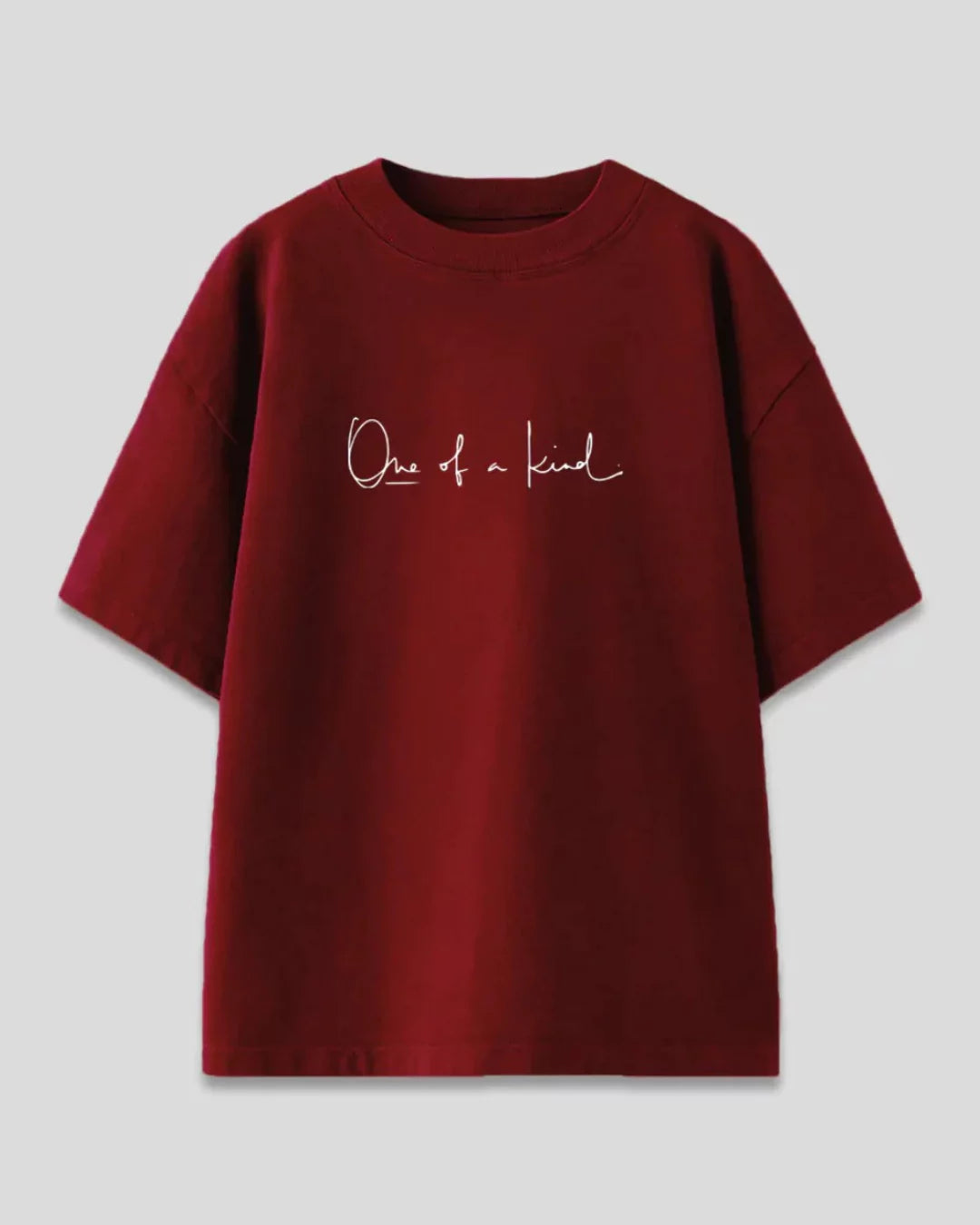 Maroon One Of A Kind Oversized T-Shirt