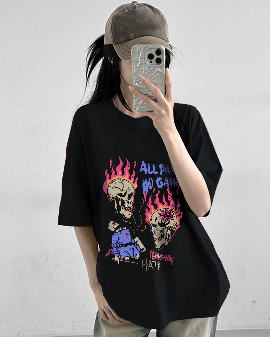 All Pain No Gain Oversized T-Shirt