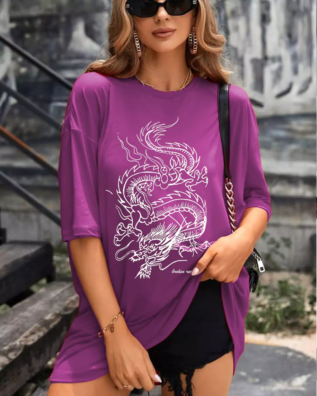 Mulberry Dragon Oversized T-Shirt