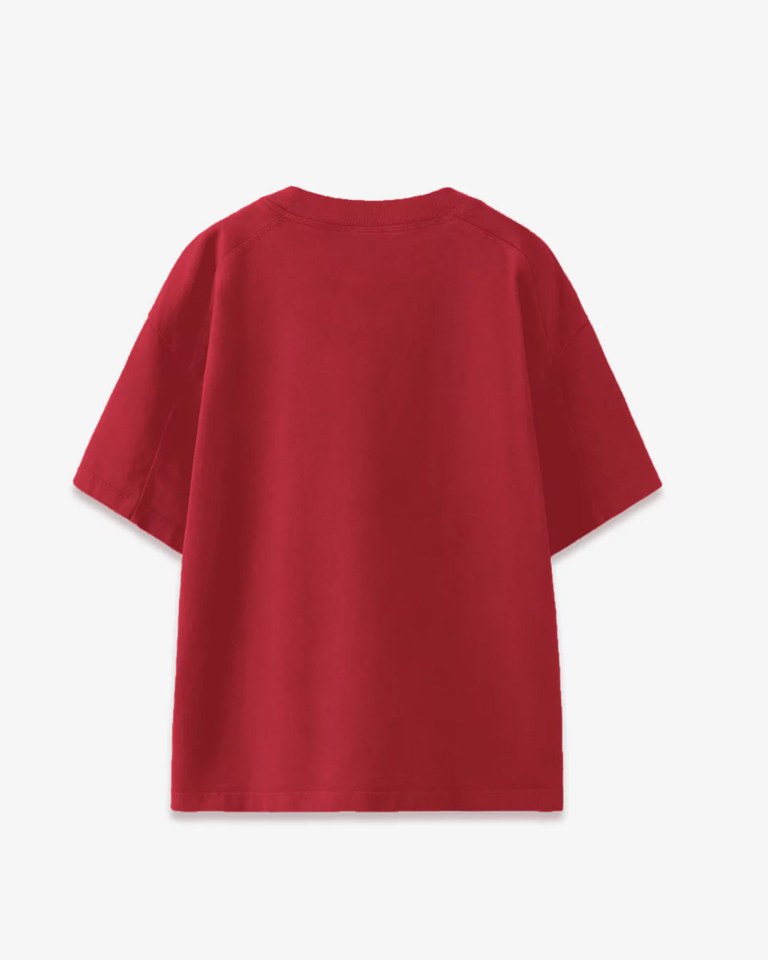 Red Oversized Plain T-shirt