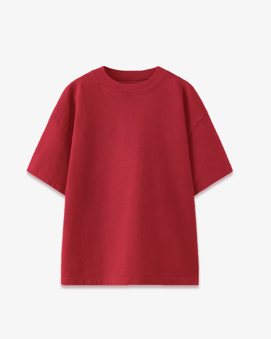 Red Oversized Plain T-shirt