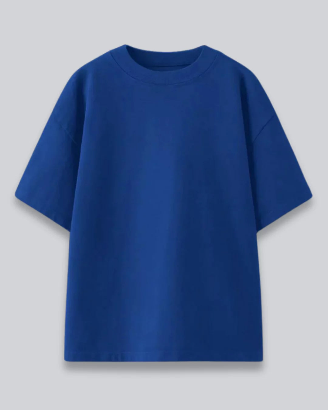 Royal Blue Plain Oversized T-shirt