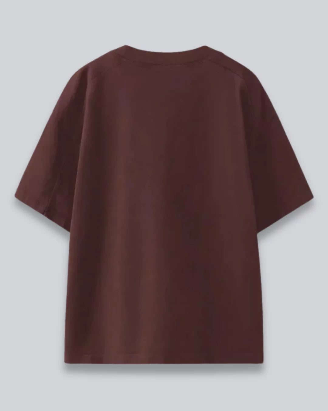 Brown Plain Oversized T-shirt