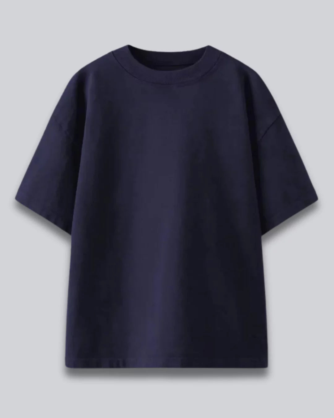 Navy Blue Plain Oversized T-shirt