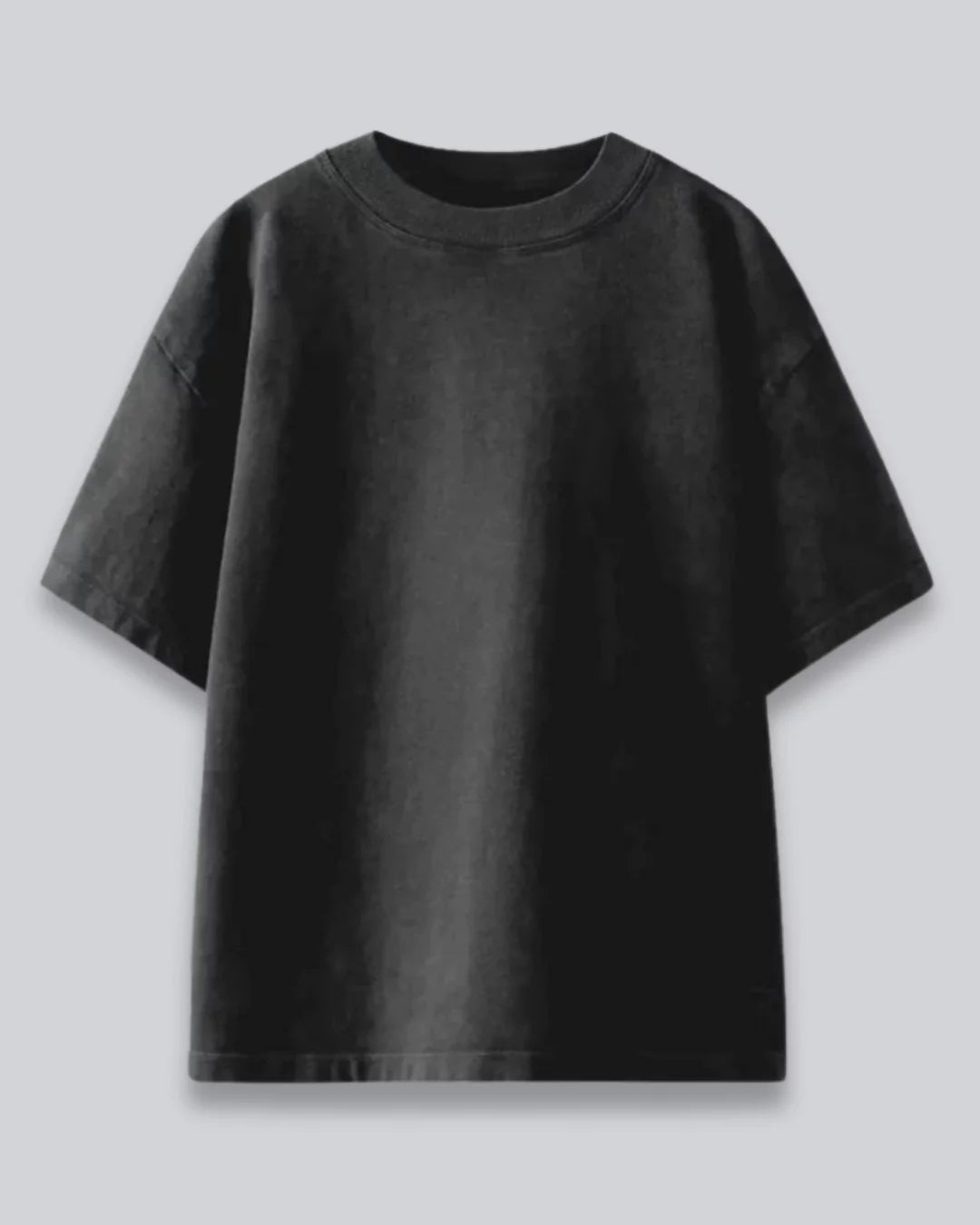 Black Plain Oversized T-shirt