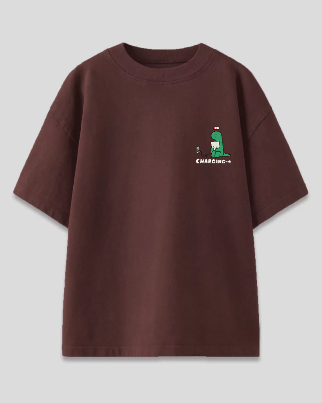 Brown Charging Oversized T-Shirt