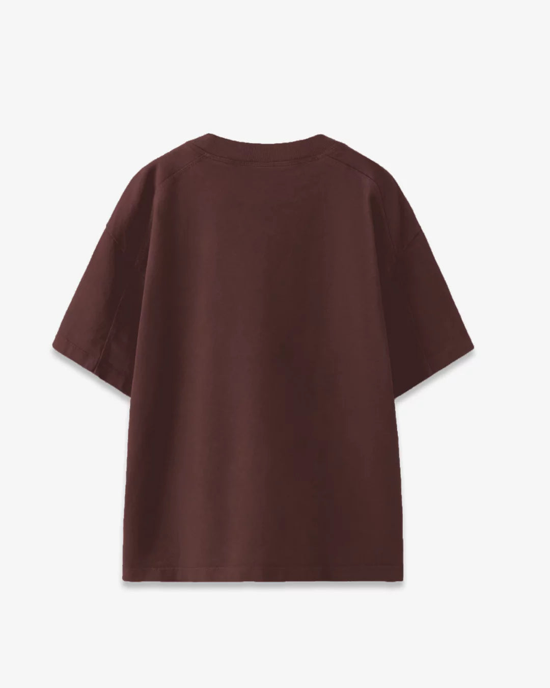 Brown Plain Oversized T-shirt