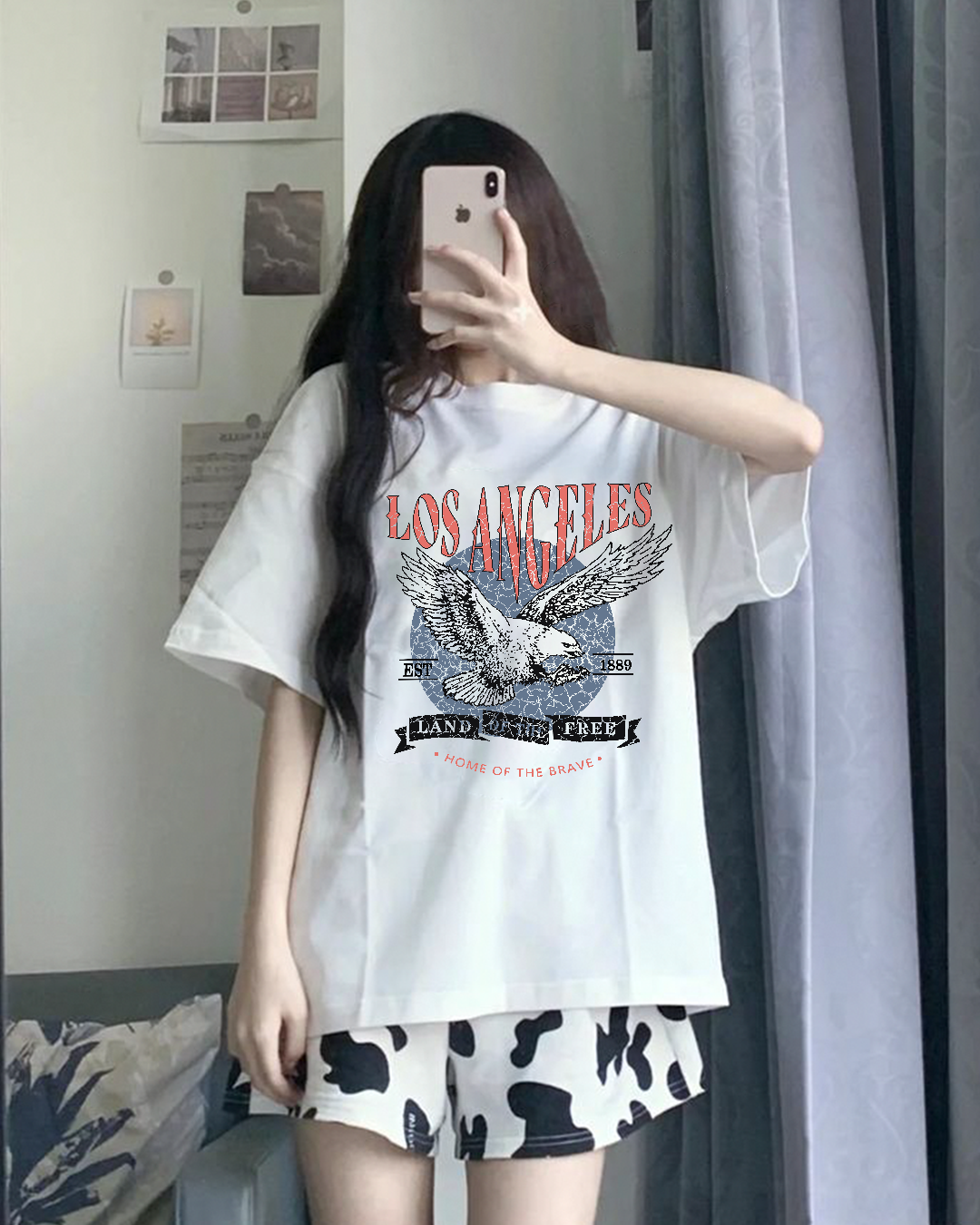 White LA Oversized T-Shirt