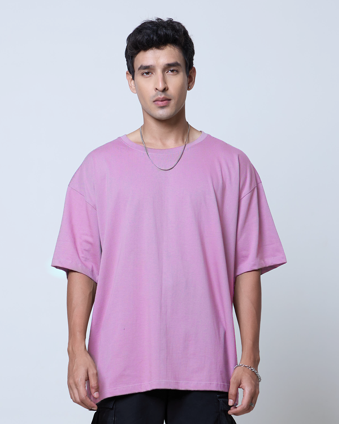 Lilac Plain Oversized T-Shirt